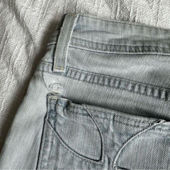 Habitual Light Wash Denim Jeans Straight Leg Raw Hem SZ 28 - Picture 8 of 16